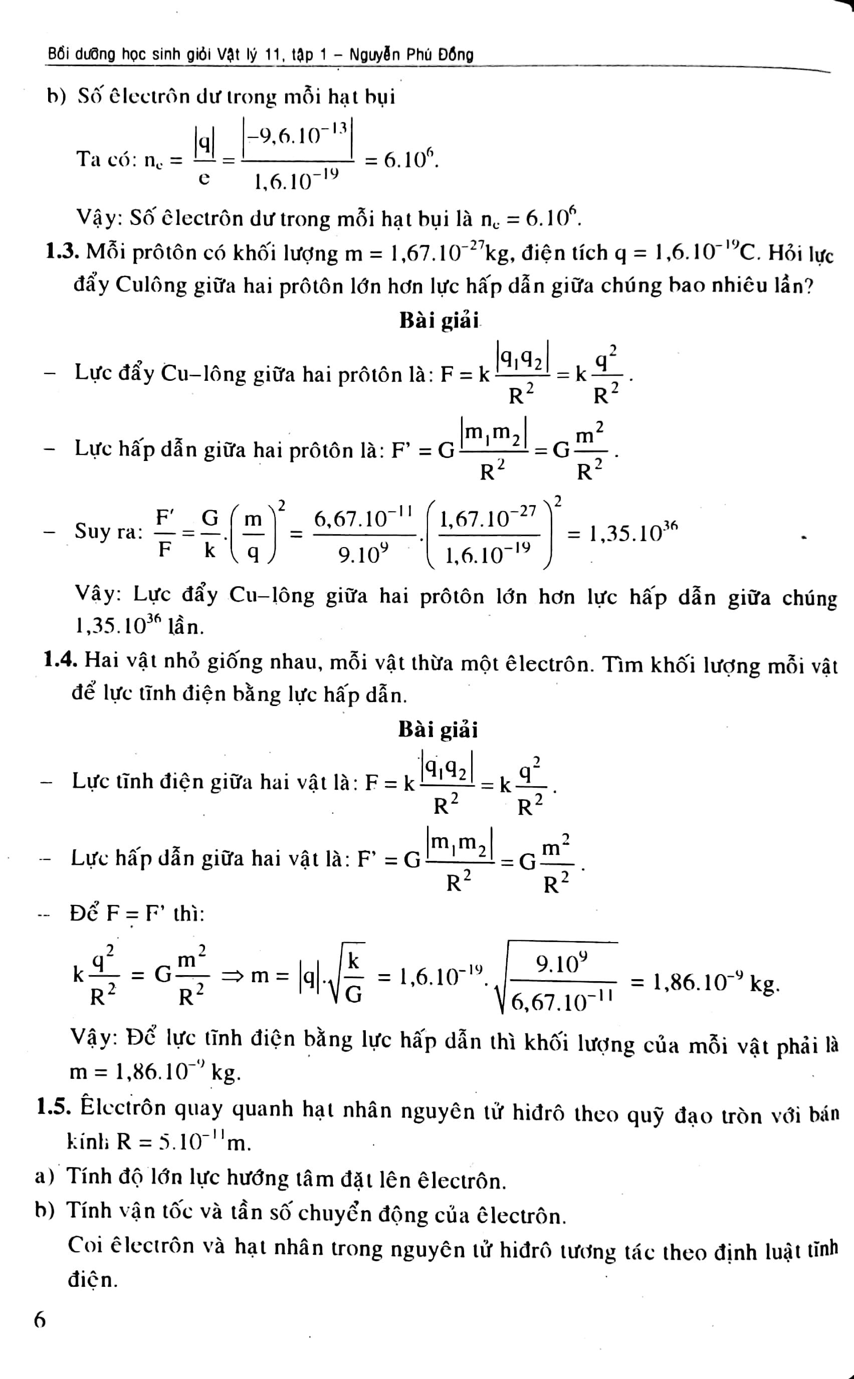 Bồi Dưỡng Học Sinh Giỏi Vật Lí 11 - Điện - Điện Từ (Tập 1)