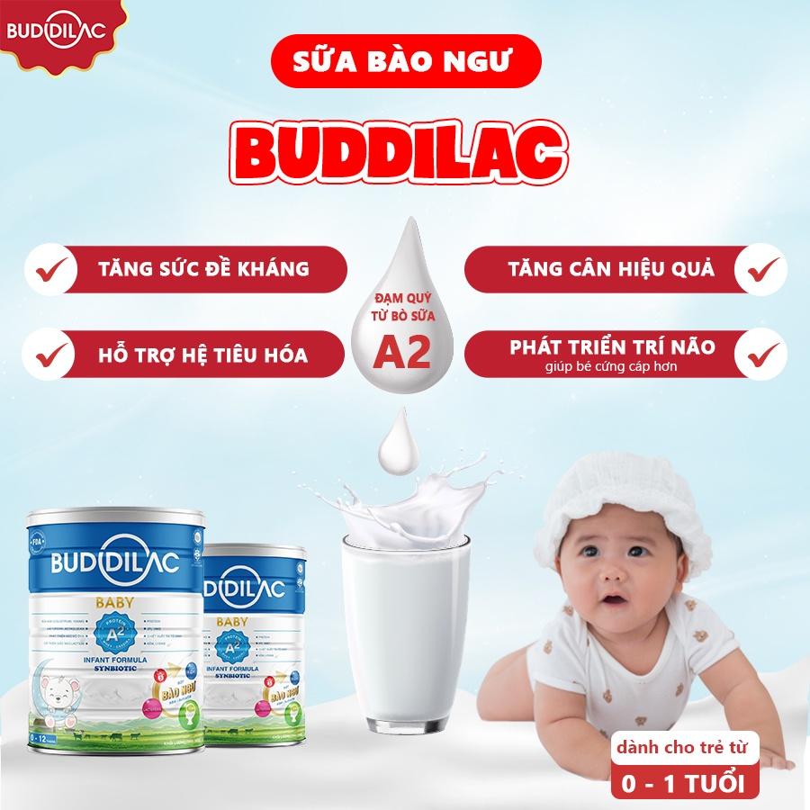 Sữa Bột BUDDILAC Baby Tăng Sức Đề Kháng, Hỗ Trợ Phát Triển Trí Não, Giúp Bé Ăn Ngon Ngủ Sâu Giấc Lon 900gr