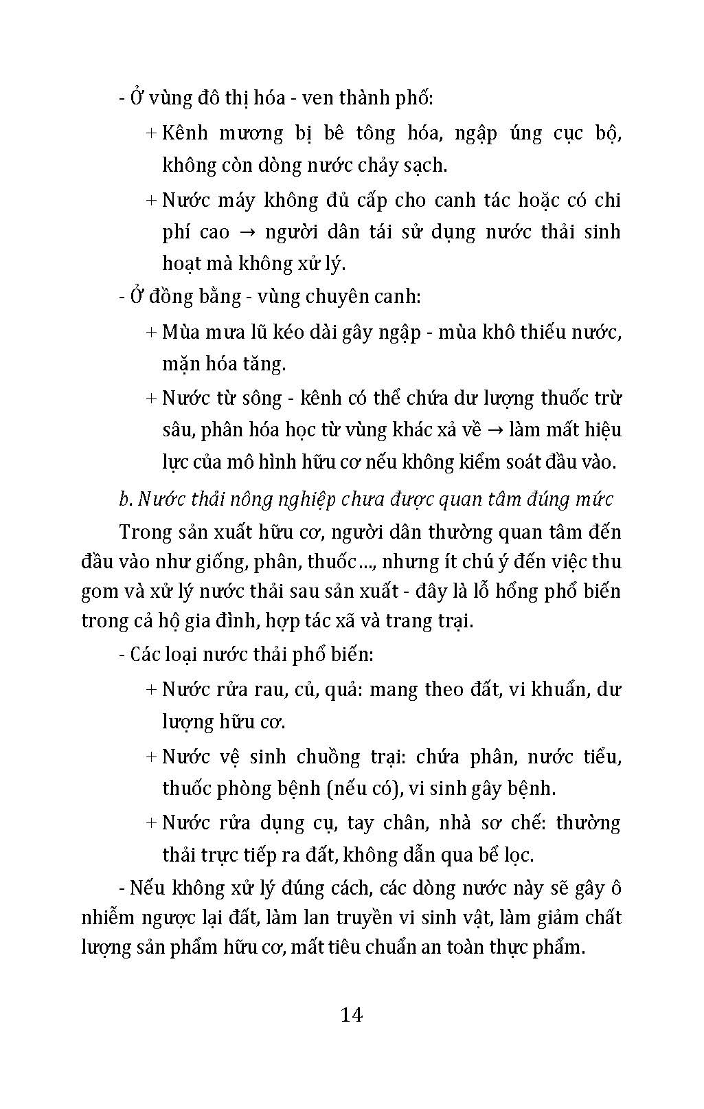 Nông Nghiệp Hữu Cơ - Canh Tác Tiết Kiệm Nước Và Xử Lý Nước Thải