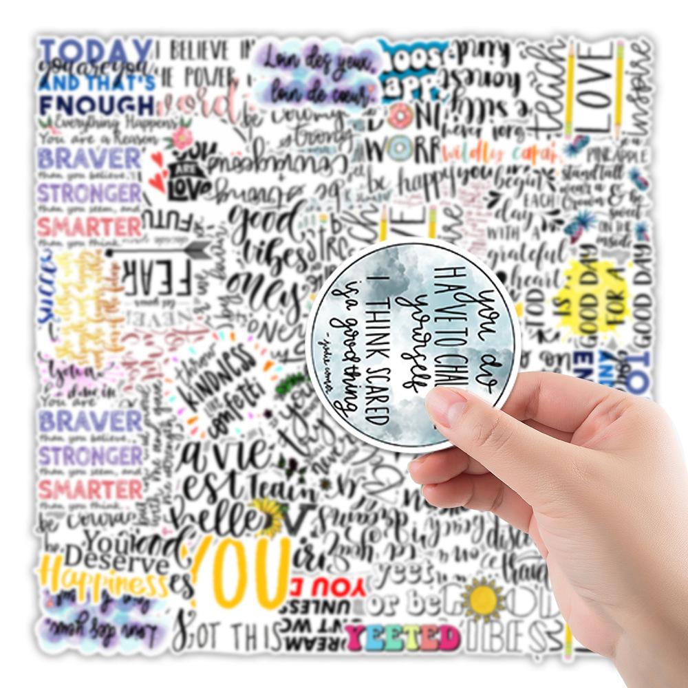 50PCS Cute Cat Cartoon Stickers Reusable Waterproof Non-trace Stickers for PC Laptop Mobile Phone Tablet Cup