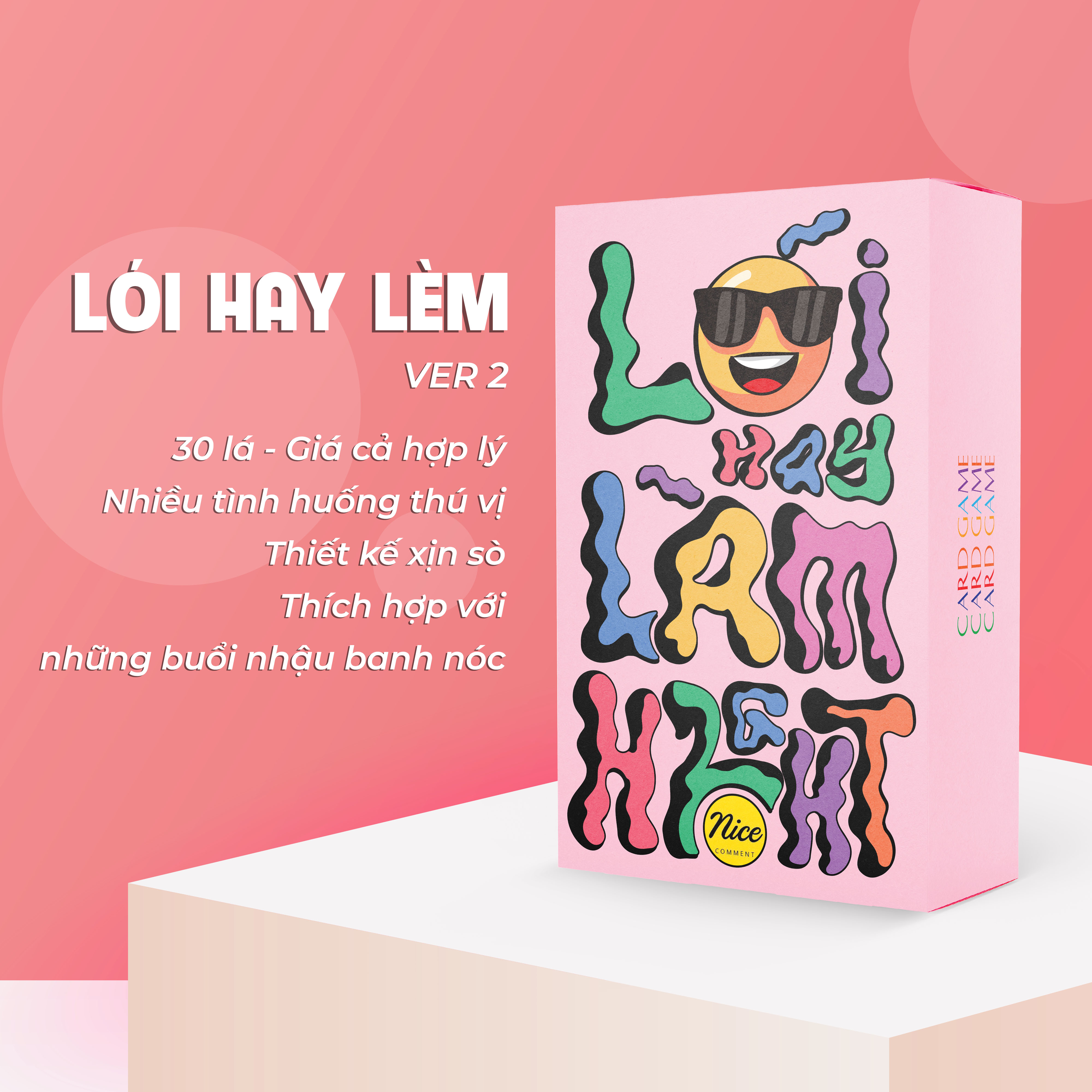 Bộ Bài &quot;Lói Hay Lèm High&quot; Truth Or Dare Việt Hóa 30 Lá Drinking Game Bài Uống Rượu Bia Tạo Sự Thú Vị Gắn Kết Tình Bạn