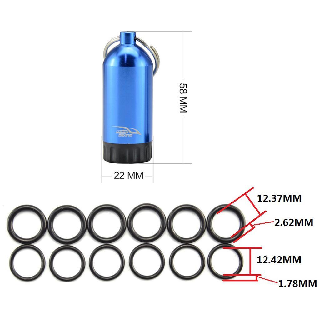 3x Scuba Diving Tank Aluminum Alloy Lightweight Portable Diving Tank with Rubber Gas Cylinder O-Rings for Diving Equipment Accessory