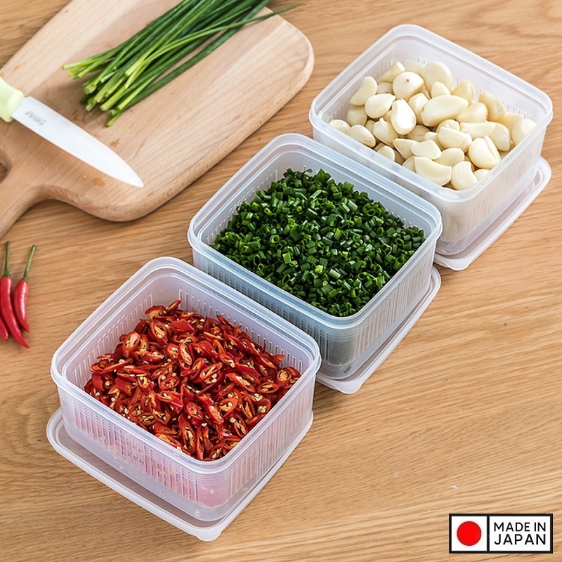 Bộ hộp thực phẩm 2 lớp Nhật Bản 1.1L