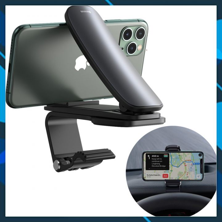 Giá Đỡ Điện Thoại Baseus Big Mouth Pro Car Mount Có Chân Kẹp Điều Chỉnh Giữ Điện Thoại Vào Taplo Xe Hơi Hàng Chính Hãng Baseus