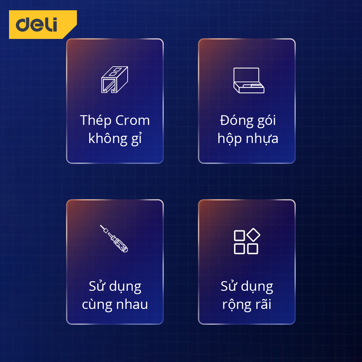 Bộ Tua Vít Sửa Chữa Deli 10 Đầu Vít Đa Năng - Chất Liệu Siêu Bền - Sử Dụng Nhiều Mục Đích DL240011L