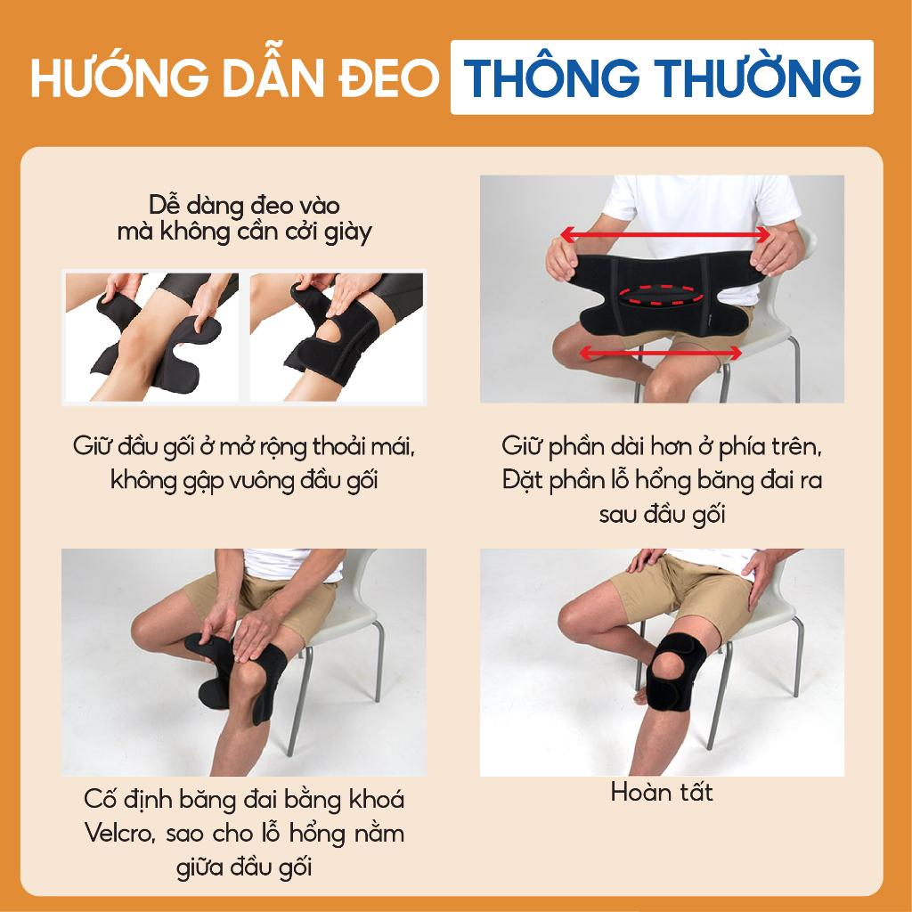 Hình ảnh Đai bảo vệ đầu gối loại vừa Phiten supporter knee middle type AP233003/AP233004/AP233005