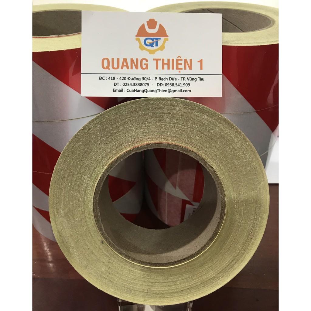 Băng keo phản quang 5F x 45m đỏ trắng