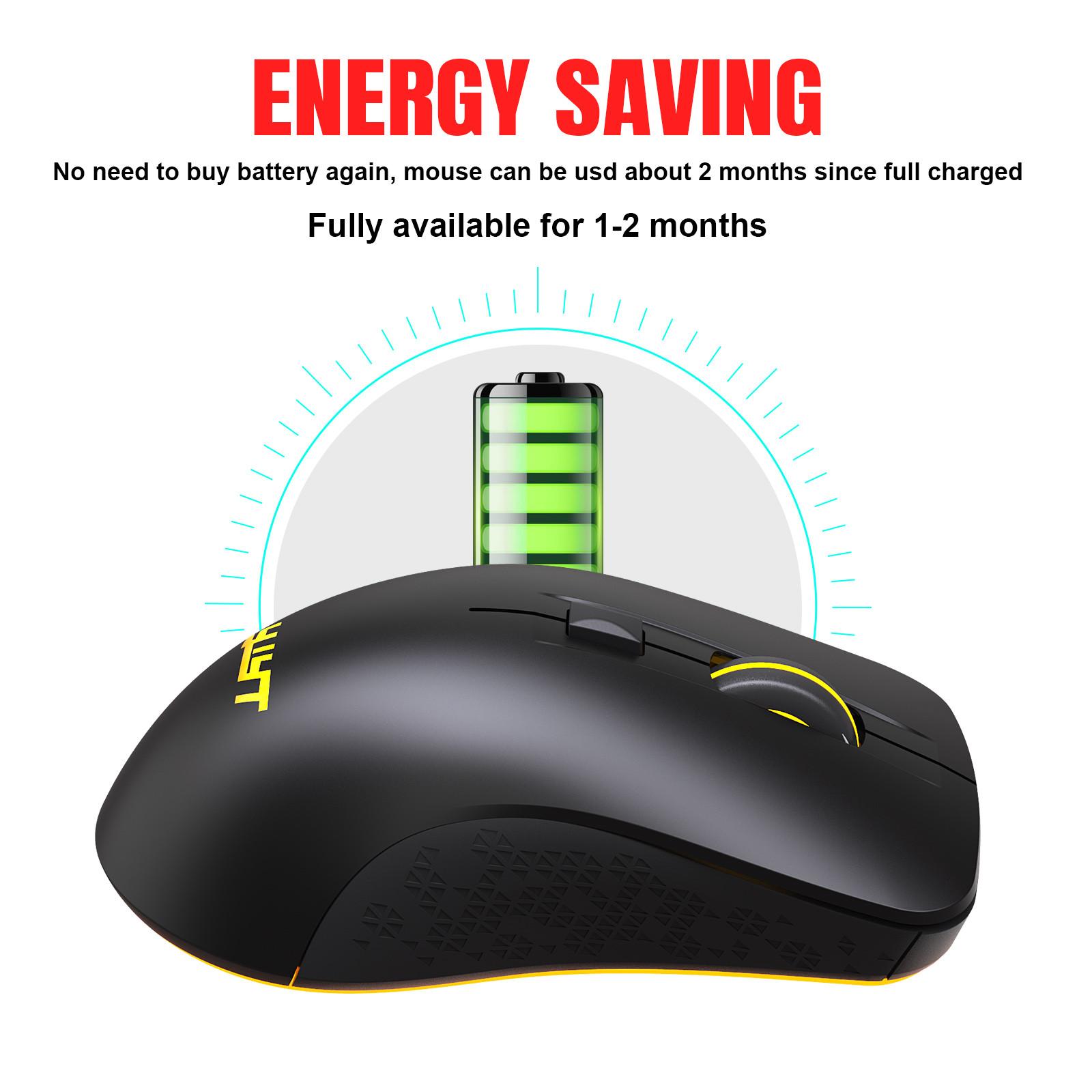 G856 Đôi Chế Độ 2.4G Chuột Game Không Dây Bluetooth 5.1 2400Dpi Có Thể Điều Chỉnh Chuột Chơi Game Nhiều Màu Dạ Quang Silent Chuột Cho máy Tính