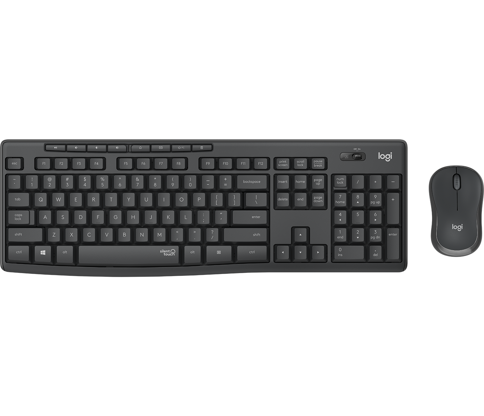 Bộ phím chuột không dây Logitech MK295 Silent Wireless - Hàng Chính Hãng