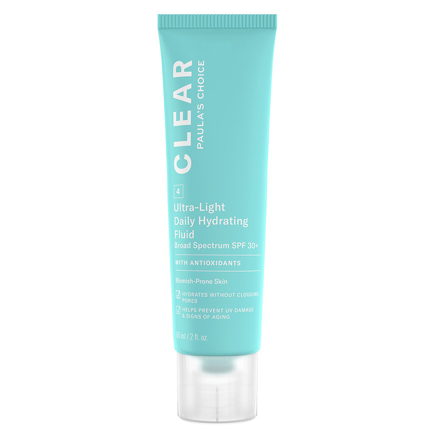 Kem dưỡng da chống nắng dành cho da mụn Paula's Choice Clear Ultra-Light Daily Hydrating Fluid SPF 30 fullsize 60ml