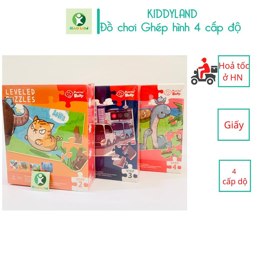 BỘ XẾP HÌNH NÂNG CAO LEVELED PUZZLES 4 cấp độ 1-4 tuổi