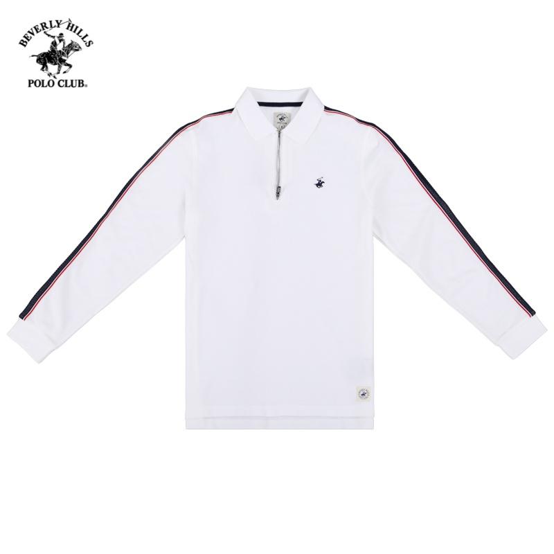 Áo polo tay dài Nam Beverly Hills Polo Club Slimfit Trắng WH- PMRLS20TL128