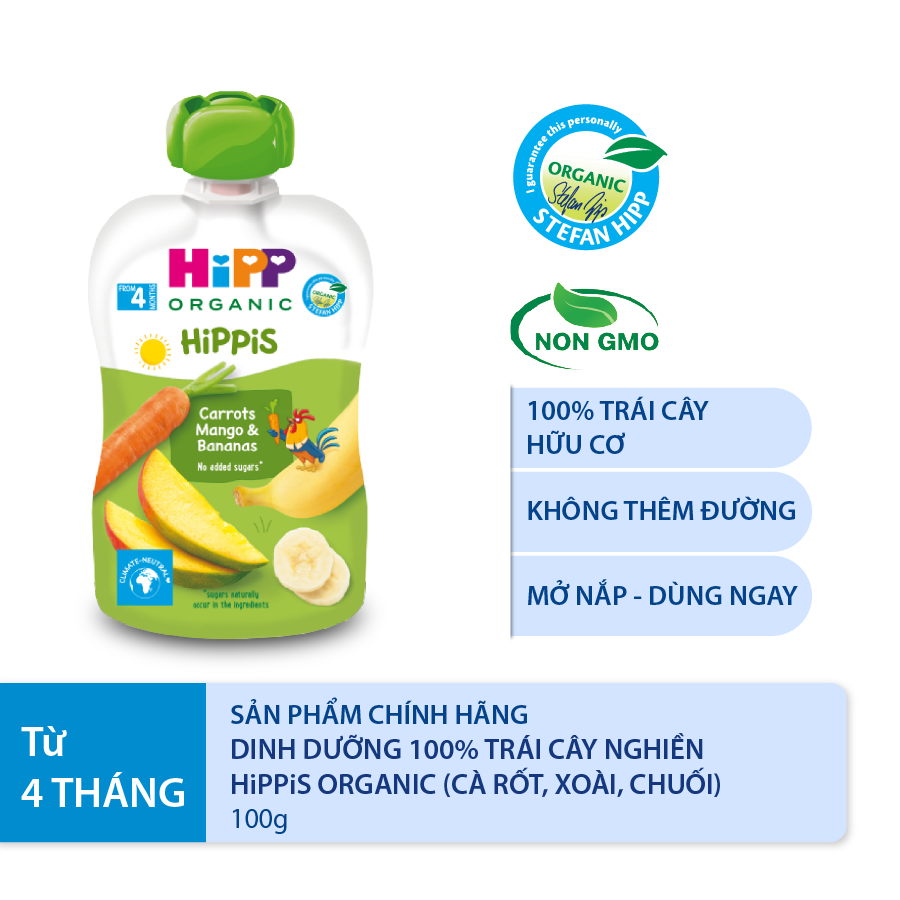 Combo ăn dặm HiPP Organic số 8: Dành cho trẻ biếng ăn