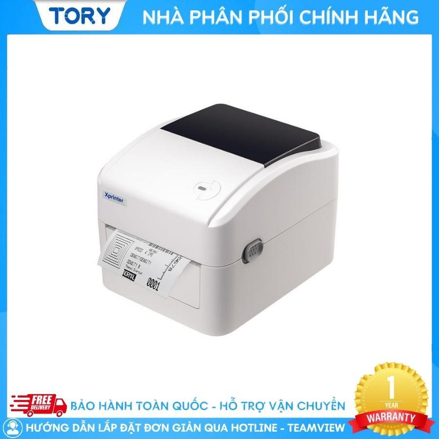 Máy in tem nhãn, mã vạch Xprinter XP-420B cổng USB + LAN. Máy in đơn hàng, in tem, in vận đơn TMĐT khổ 110mm