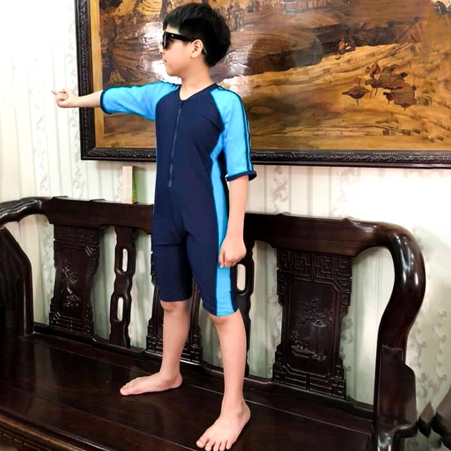 Bộ Đồ Bơi Trẻ Em Liền Cộc Tay Cho Bé Trai Và Bé Gái 11002 Chống Tia UV Kiểu Dáng Thể Thao Năng Động Form Vừa Người Chất Vải Co Giãn 4 Chiều Cao Cấp