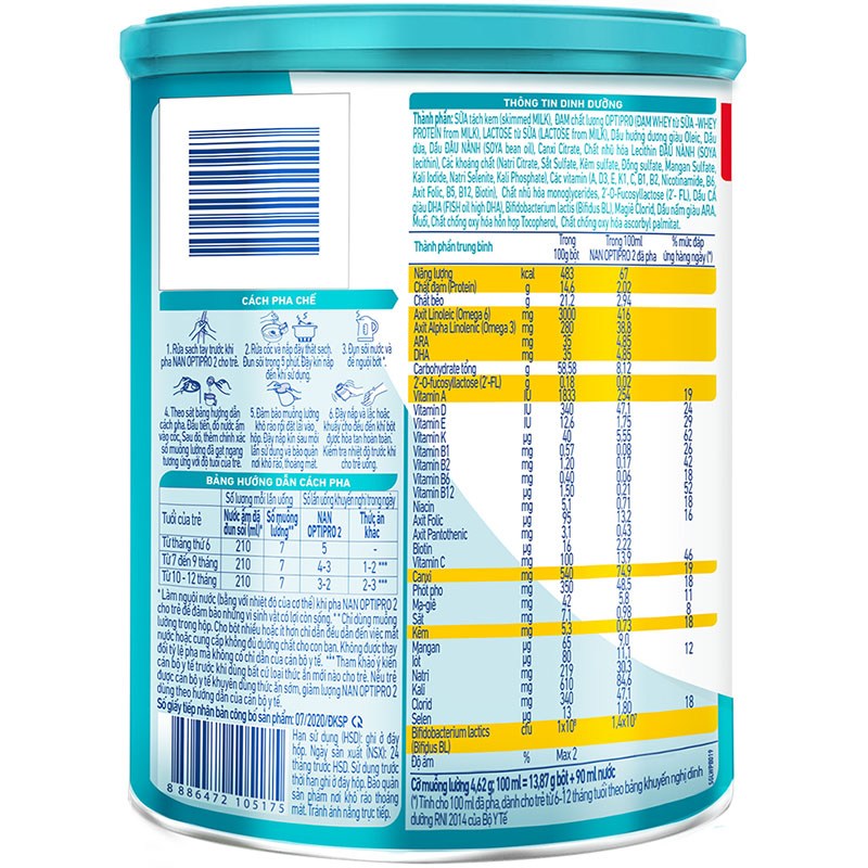 Sữa Bột Nestlé NAN OPTIPRO HM-O 2 400g