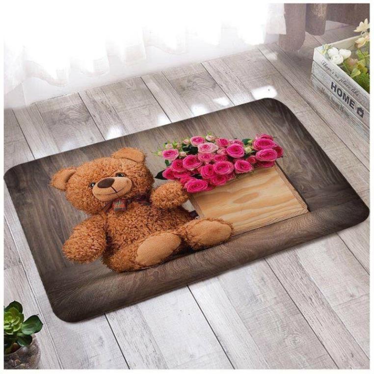 Thảm Lau Chân 3D Siêu Cute Chống Trơn Trượt 40x60cm cao cấp