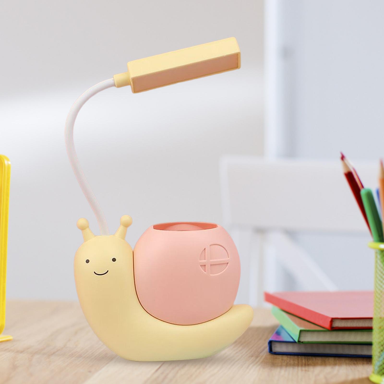 Study Table Lamp Flexible Bedside Eye Protection Dorm LED Reading Light Yellow