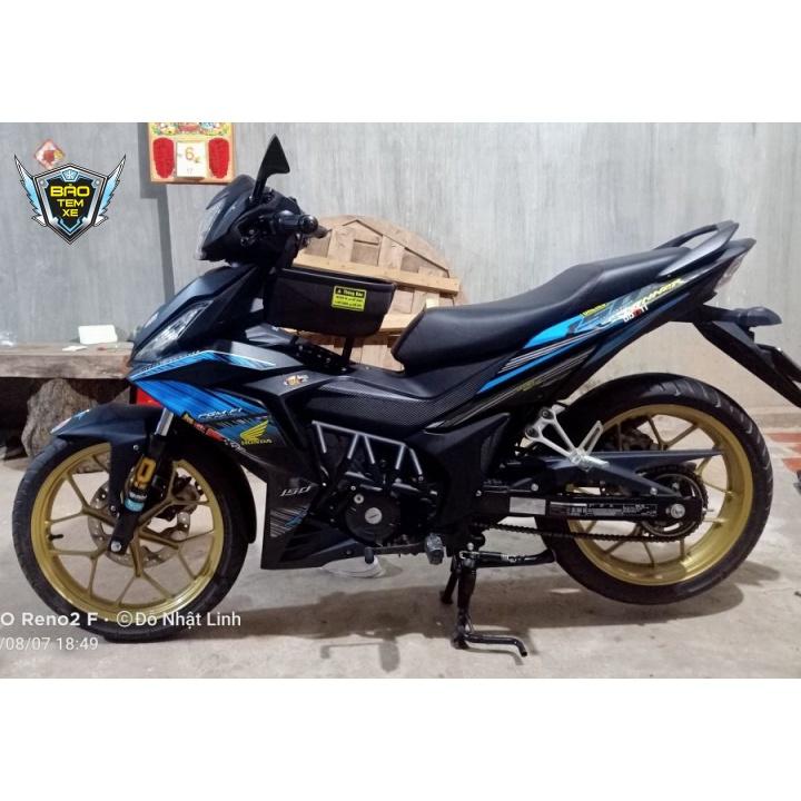 Tem rời dán xe winner sọc xanh