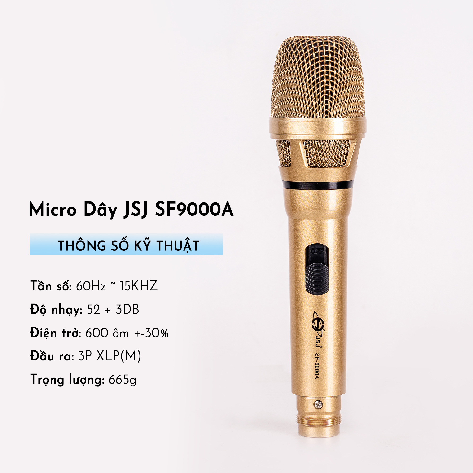 Micro Karaoke Có Dây Chuyên Dụng JSJ- SF-9000 A Hàng Chính Hãng