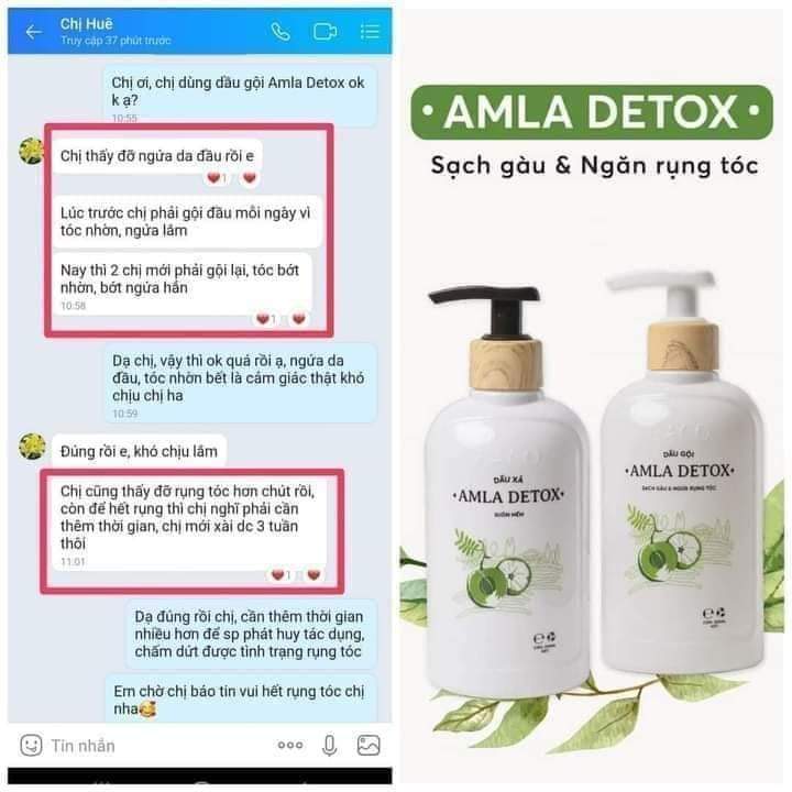 combo Gội Xả Amla DETOX [CAM KẾT CHÍNH HÃNG]