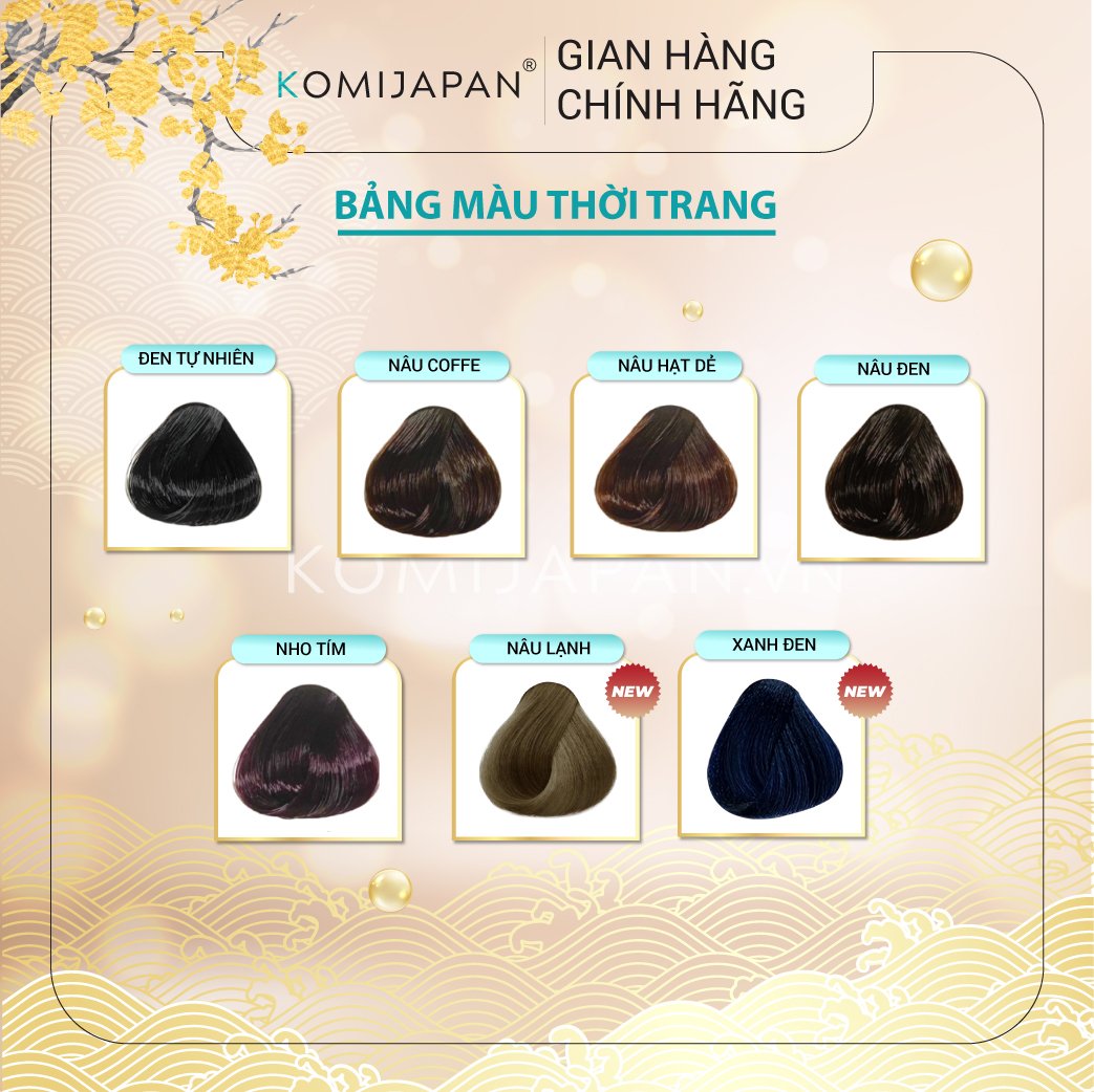 Lược nhuộm phủ bạc thảo dược Komi Nhật Bản