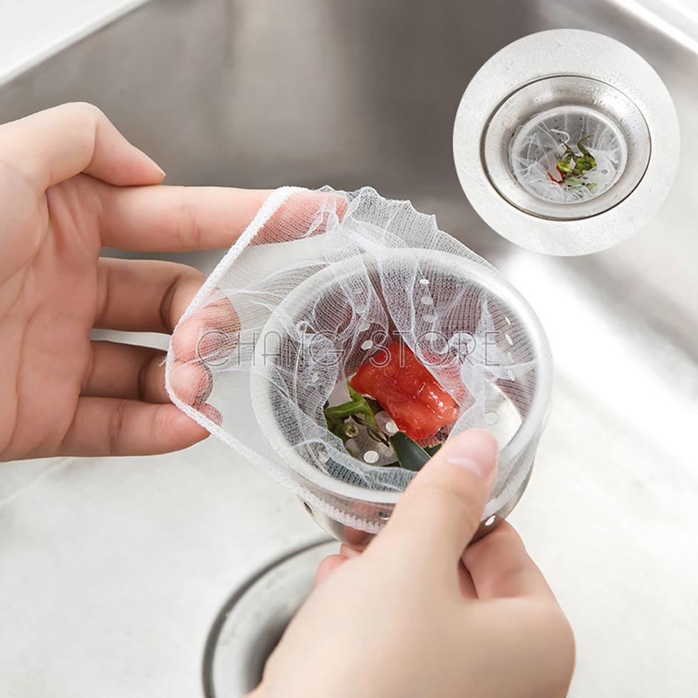 Bịch 100 túi lọc rác bồn rửa chén siêu tiện ích