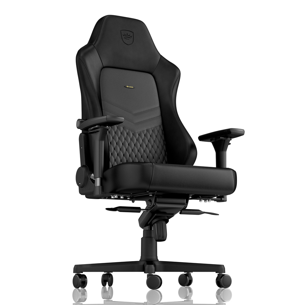 Ghế gaming cao cấp Noblechairs Hero Real Leather Black - Hàng chính hãng