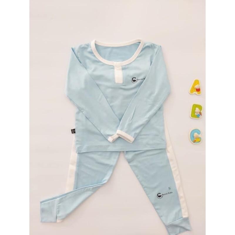 Bộ thun minky cổ trụ co giãn mềm mịn mát cho bé từ 5-30 kg