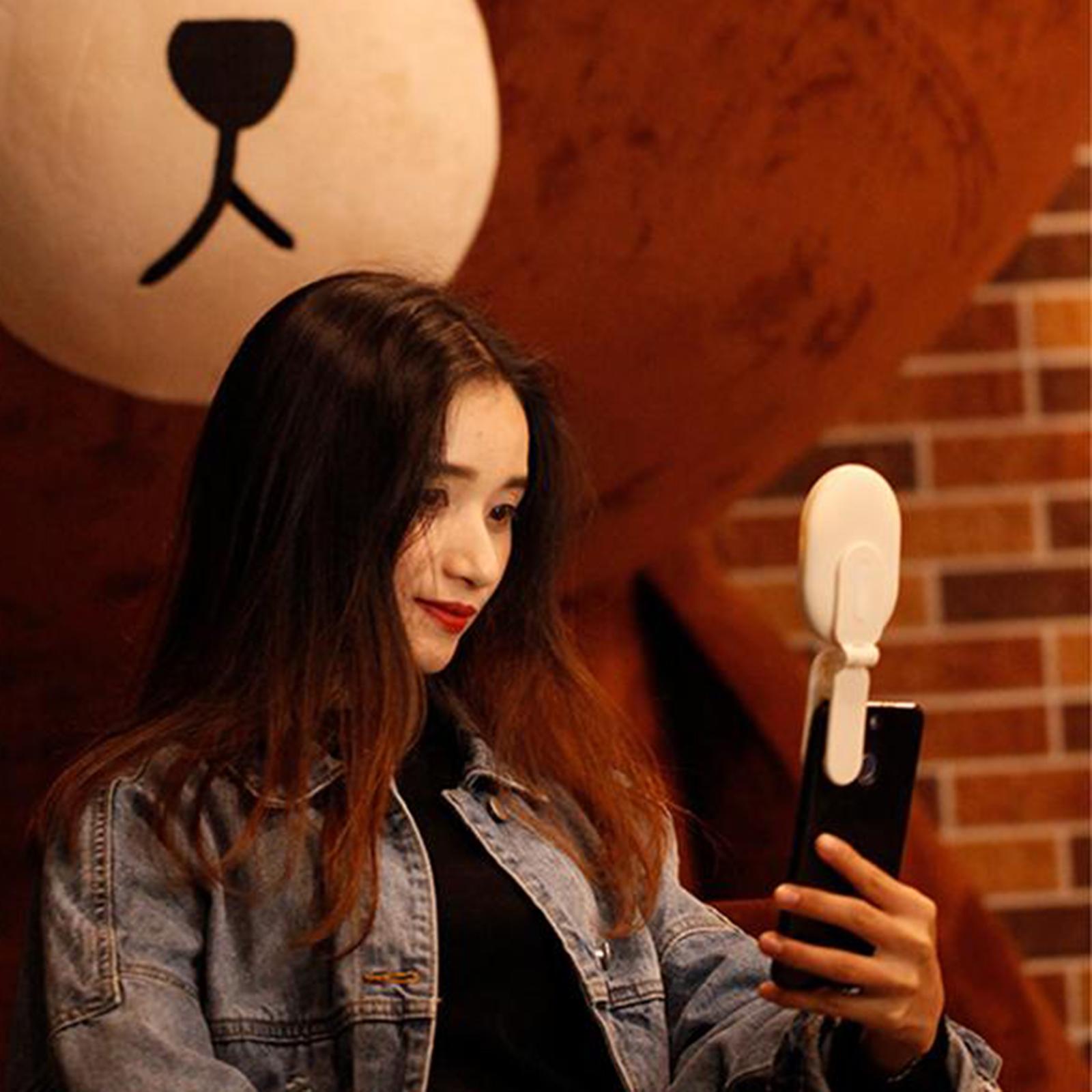 Selfie Light Ring for Phone, 4 Kinds of Brightness Selfie Light Ring, Rechargeable Portable  Mini Phone Lights for