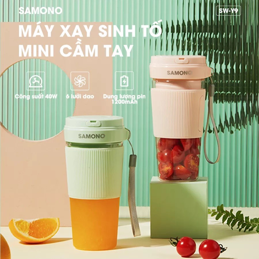 Máy xay sinh tố cầm tay SAMONO SW-Y9 (350ml 40W) - Hàng Chính Hãng