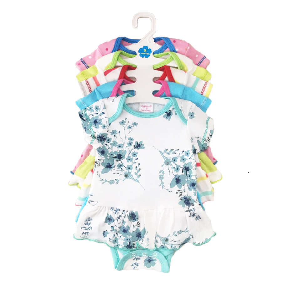 Set 5 Body Liền Váy Cho Bé Gái ( Body Váy ) Baby Wear ( Màu Ngẫu Nhiên )  - 6-9 Tháng