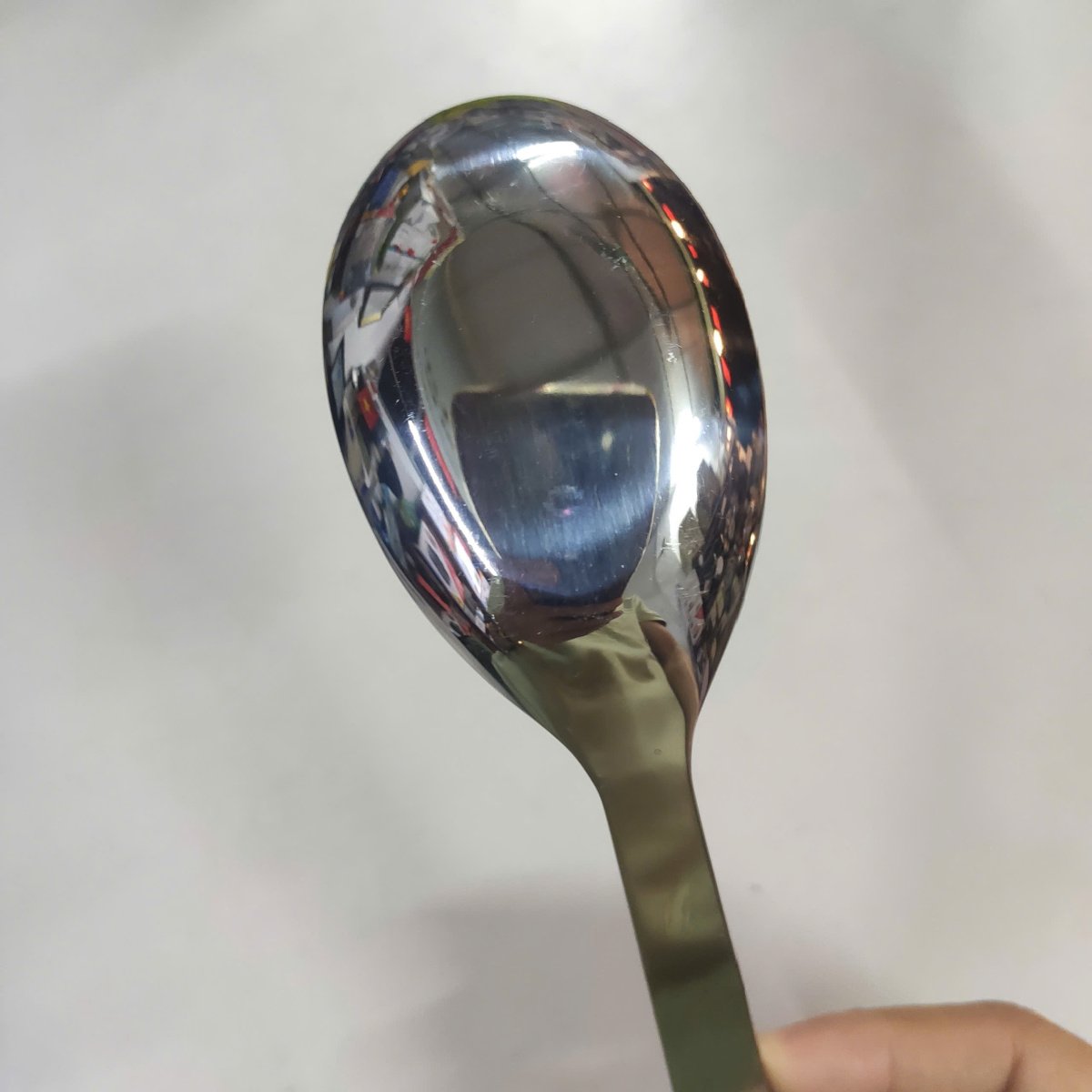 Thìa phở inox cao cấp SHR S60613 dài 16.5x4.6cm đáy phẳng - Combo 5 chiếc