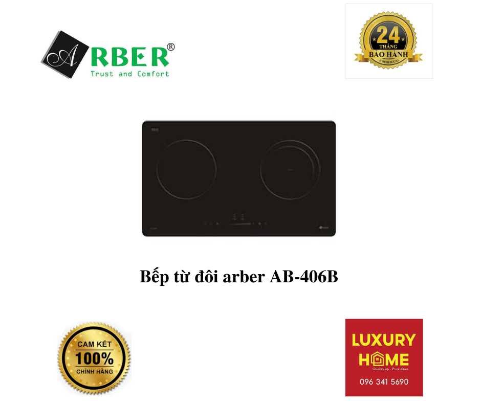 Bếp từ đôi arber AB-406B - Hàng chính hãng