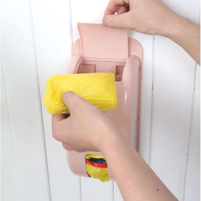 Hộp đựng túi nilong, túi đựng rác dán tường Hộp rút túi nilong gắn tường tiện dụng