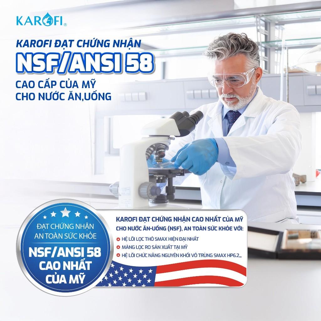 [TẶNG MÁY LỌC KHÔNG KHÍ KAP 317] Máy lọc nước Nóng Lạnh Hydro-ion Kiềm Karofi SA8 PREMIUM - 12+1 lõi - Hàng Chính Hãng