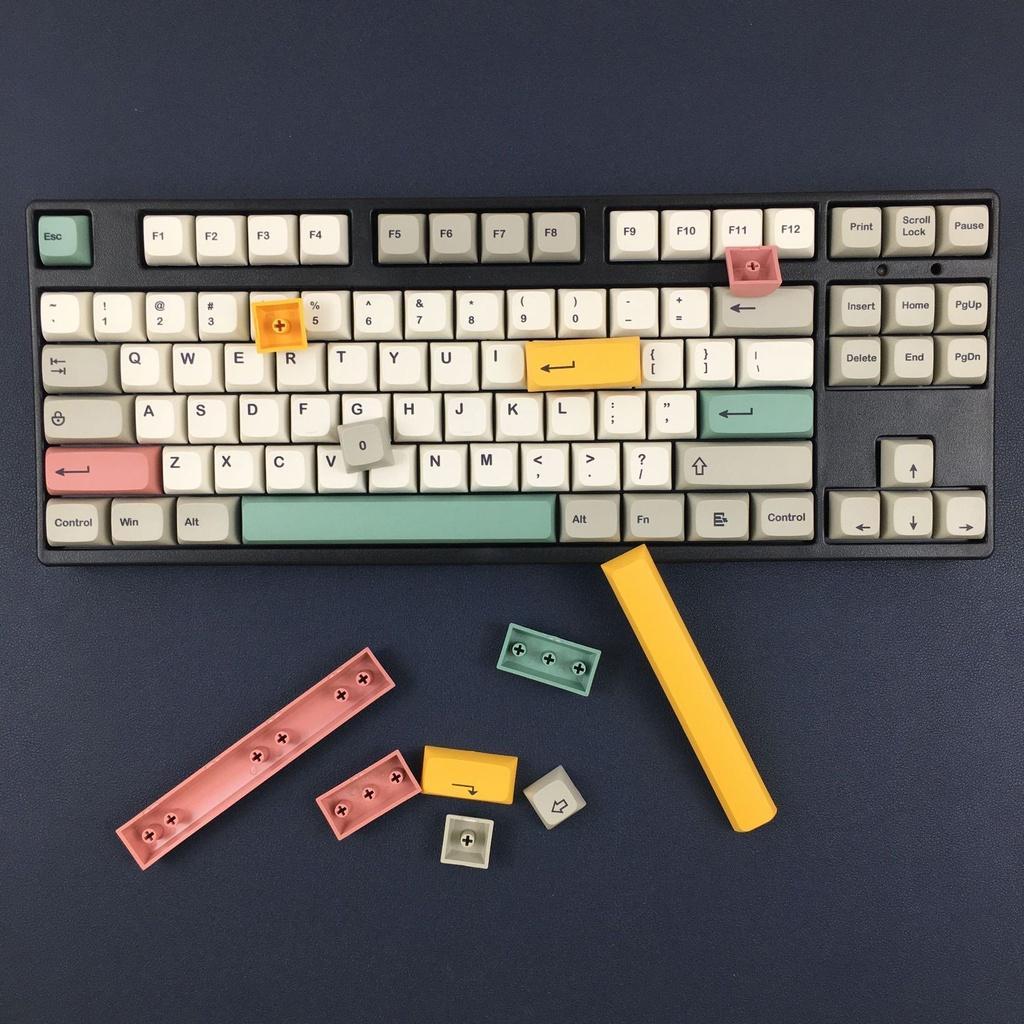 9009 Keycaps Vintage Style Cherry profile XDA Dye Sublimation PBT Keycap Fabric 61 68 71 84 87 980 104 108