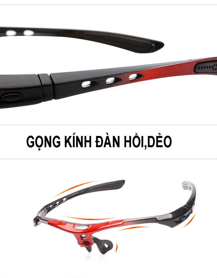 Bộ Kính Xe Đạp Thể Thao 5 In 1 Phân Cực,Chống Tia UV Đạp Xe,Leo Núi Dã Ngoại FSBIKE (Có Hộp)