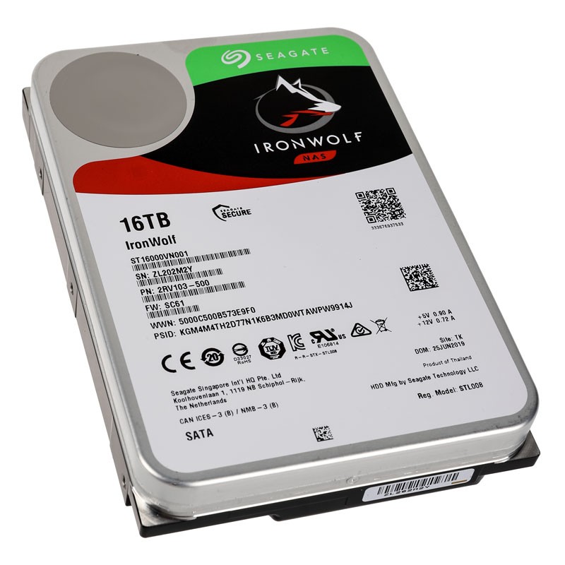 Ổ Cứng HDD NAS Seagate IronWolf 16TB/256MB/3.5 - ST16000VN001 - Hàng Chính Hãng