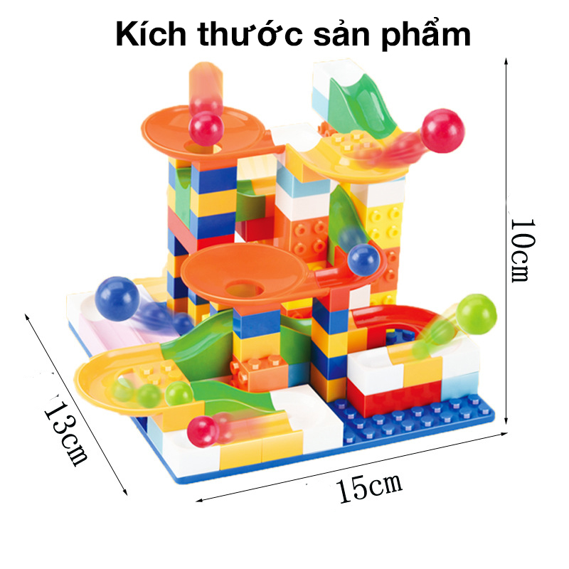 Bộ xếp hình lắp ráp bóng lăn KAVY với 101 chi tiết nhiều màu sắc kích thích giác quan, sáng tạo của trẻ