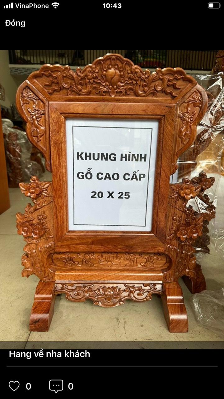 Khung Ảnh Thờ Đục Chạm Hoa Mai, Khung ảnh thờ, khung hình thờ ( gỗ hương )