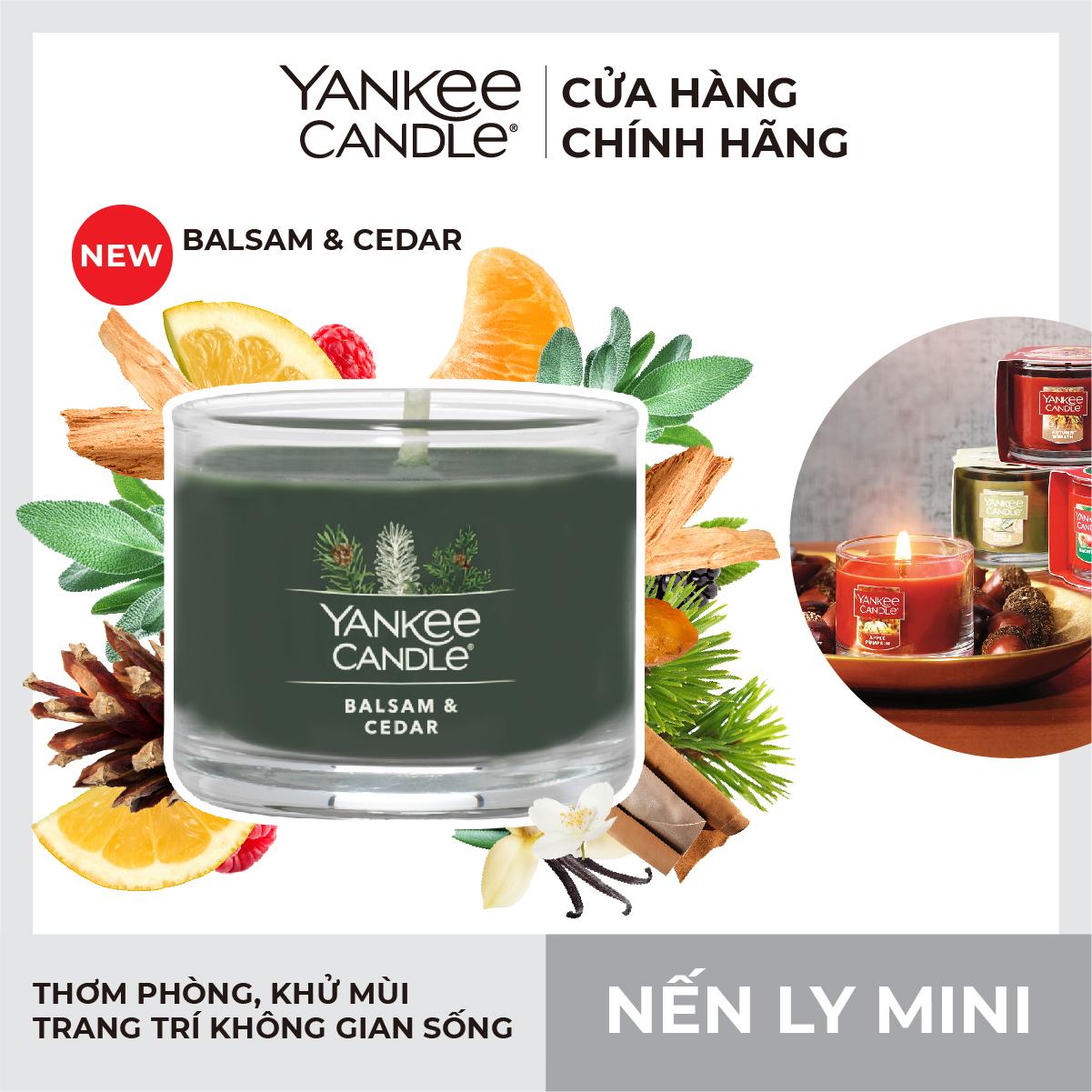 Nến ly mini Yankee Candle (37g) - Balsam &amp; Cedar