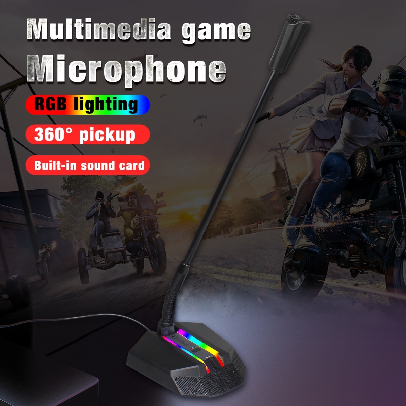 Microphone Led RGB TSP2012 kết nối USB cho máy tính - hàng nhập khẩu