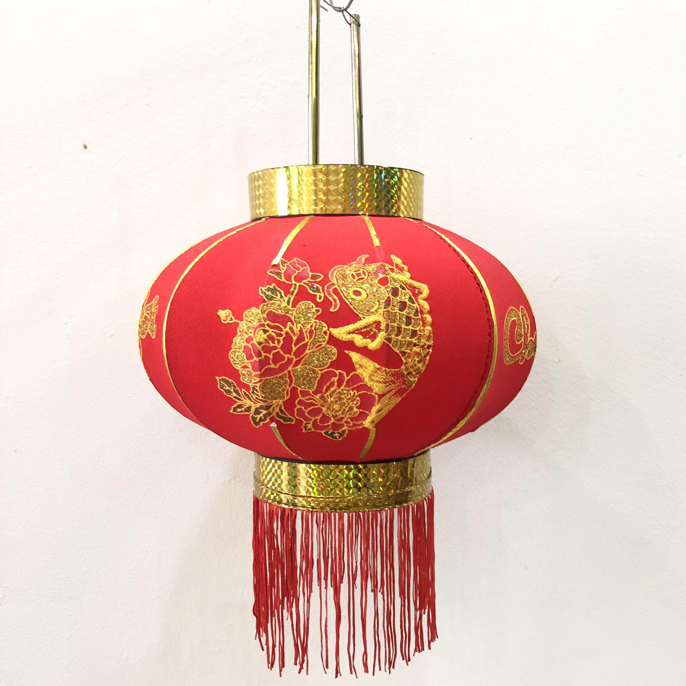 Đèn lồng đỏ Cá Chép đường kính 50cm Vạn Sự Như ý Trang trí Tết