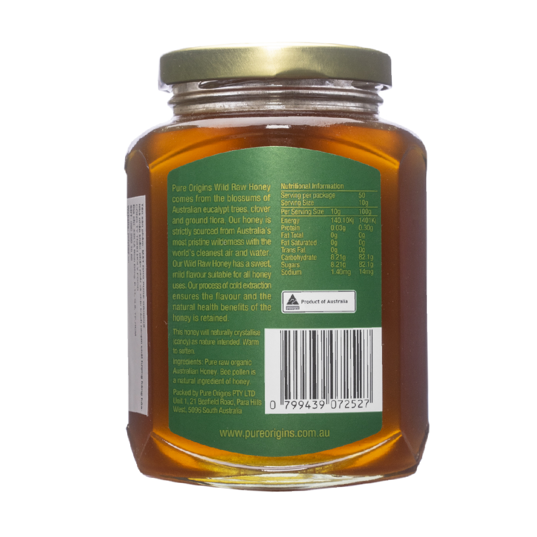 Mật Ong Wild raw 500g-PURE ORIGINS