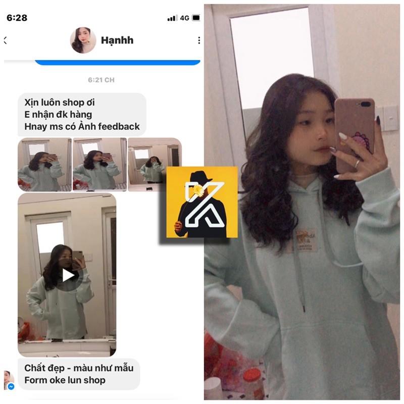 Áo Nỉ Hoodie Chui ABER logo thêu ulzzang unisex