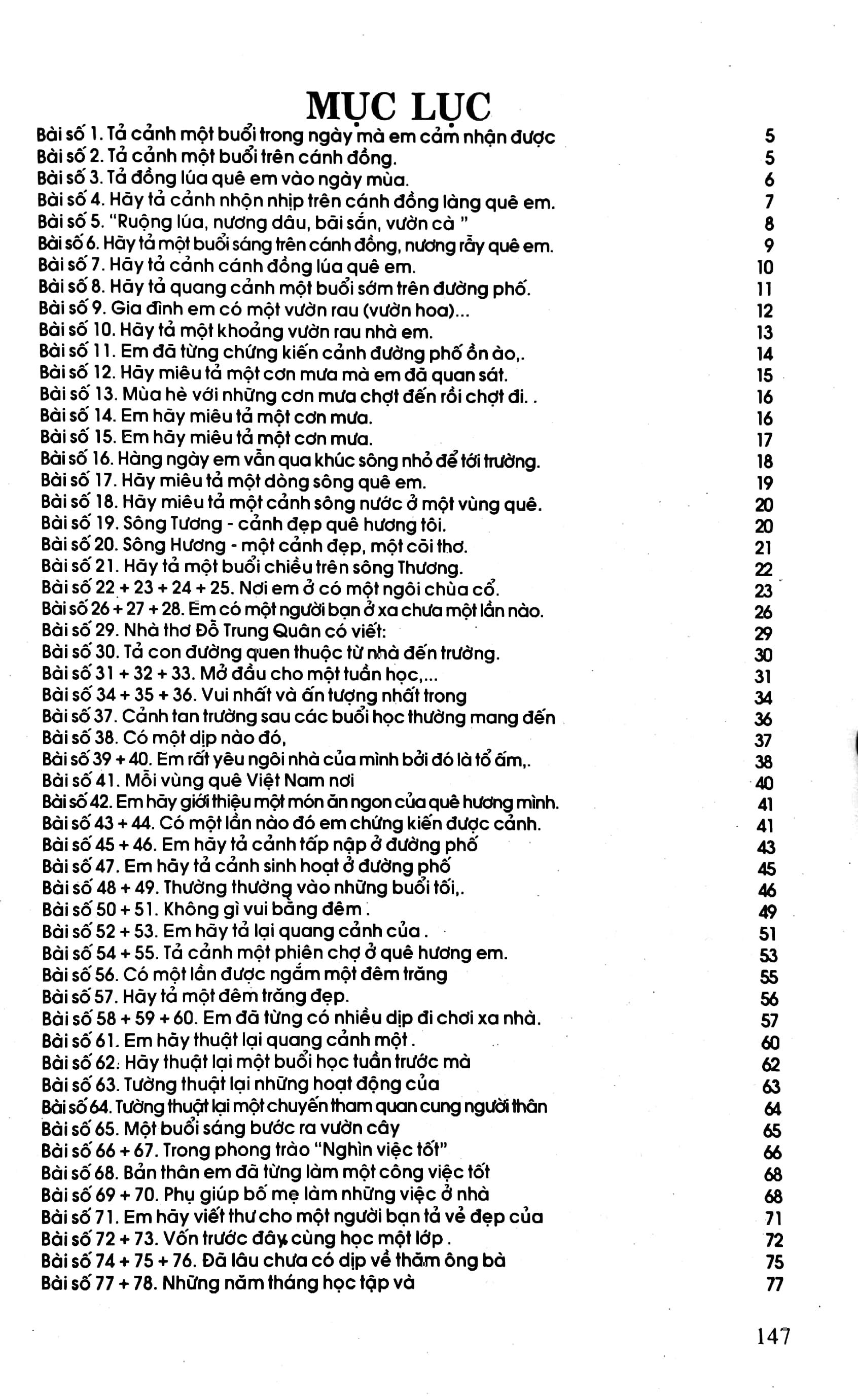 153 Bài Làm Văn Tiếng Việt 5