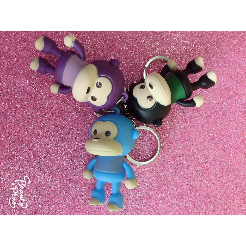 Móc Khóa Hình Khỉ có Đèn Led Phát Sáng với âm nhạc Độc Đáo-Móc khóa khỉ gắn đèn LED phát sáng dễ thương