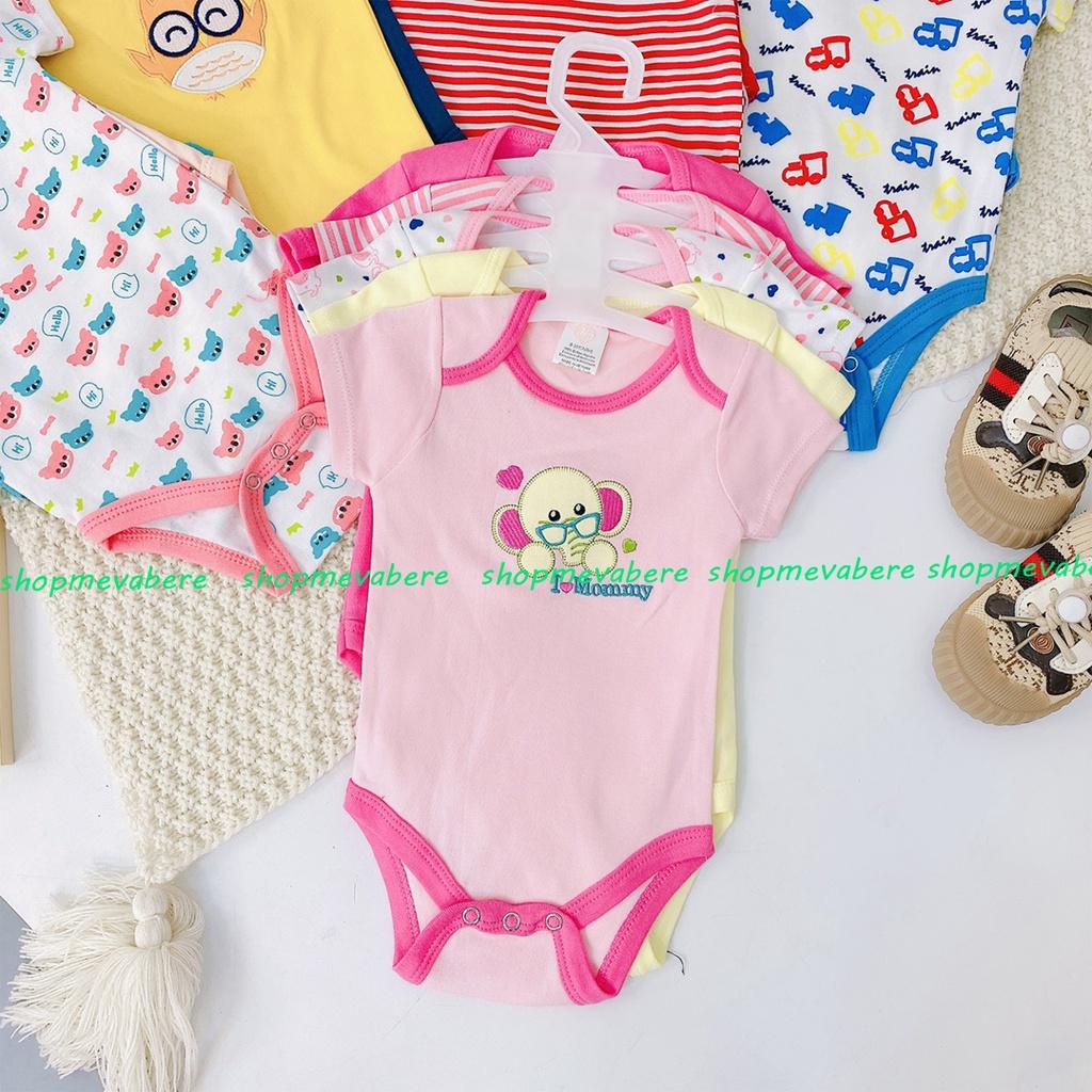 Set 5 body chip, bodysuit cho bé trai và bé gái sơ sinh từ 0-9kg - BC02