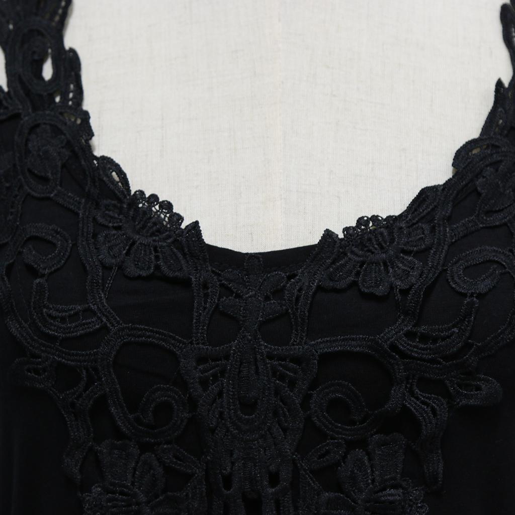 Girls Ladies Women Cotton Tank Tops Sleeveless Lace Vest Blouse Crop Top